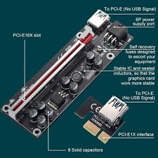 PCI-E Riser VER009 6 Pin Ethereum Mining Graphics Card 16x to 1x MOLEX SATA picture