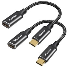 CLEEFUN USB C Extension Cable 1Ft 2Pack, USB C 3.2 Male to USB C Female Extensio picture
