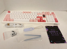 Akko 5098B Prunus Lannesiana Mechanical Keyboard LCD Screen, Pink   *NO DONGLE* picture