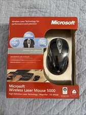 Microsoft Wireless Laser Mouse 5000 Metallic Black NEW SEALED picture