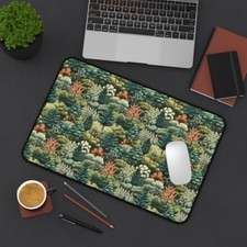 Enchanted Forest Desk Mat, Work Desk Mat, Desk Mat Cute, Floral Desk Mat picture