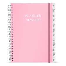 Planner Weekly Monthly 2026-2027 6.25 x8.25 12 Tabs Flexible Cover 26-27 Runs picture