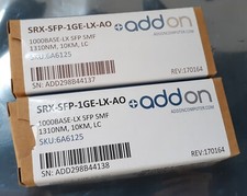 Pair of Addon SRX-SFP-1GE-LX-A0 1000Base-LX SFP SMF Transceivers *NEW* picture