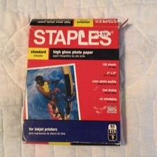 Staples Standard High Gloss Photo Paper 100 Sheets 4”x6” Sealed picture