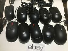 Mixed Lot of 10 Lenovo HP Microsoft Logitech USB Optical Mouse w/ Scroll Wheel  picture