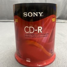 SONY CD-R 80 Min 700 MB 1-48x Recordable Compact Discs CDs 100-Pack NEW SEALED picture