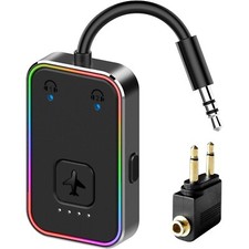 Bluetooth V5.4 Transmitter Extra Dual 3.5mm Jack Adapter, Wireless Transmitter picture