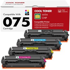 ** NEW Canon Toner | 075 / 075H | Black/Color | With Chips | Compatible | 4-Pack picture