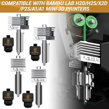 4Pcs Hardened Steel Hotend Nozzle for Bambu Lab A1 Mini A1 3D Printer Upgraded picture