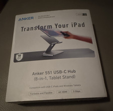 Anker 551 8-in-1 USB-C Hub Foldable Tablet Stand 4K HDMI 5Gbps Gray picture
