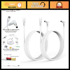 2 Pack 2M DC Power Extension Cable 5.5mm x 2.1mm Right Angle Adapter for CCTV LE picture