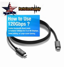 UHD Thunderbolt 5 USB-C 5.0 Cable 3.3 ft 80Gbps PD 240W 16K Video Display USK picture