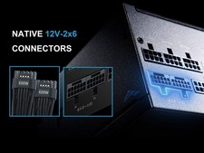 P1200 1200W ATX 3.1 Full Modular Power Supply, Cybenetics Platinum Rated, SAMA picture