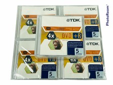 🔥Lot Of 25 • TDK • RW Blank DVD+R 4x Speed 4.7 GB • New Sealed With Cases picture