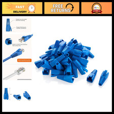 100-Pack CAT6 RJ45 Ethernet Network Cable, Strain Relief Boot, High-Speed Connec picture