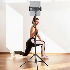 Adjustable Tripod Tablet Floor Stand 360° Rotating 24”-65” for 4-14” Tablets picture