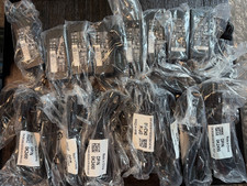 LOT OF 8 GENUINE DELL 90 WATT AC ADAPTERS SMALL TIP 4.5MM WITH POWER CORDS picture