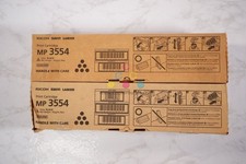 2 OEM Ricoh Savin Lanier MP3554, MP2554SP, MP2555SP, 3054SP Black Toners 842124 picture