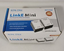 Brite-View LinkE Mini Powerline Ethernet Adapter 500 Mbps, BVP-5100D, NEW picture
