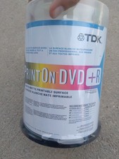 TDK 100 Pack DVD R Print On DVD 4.7GB Single Side NEW picture