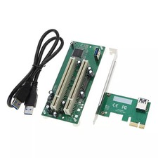 PCI-E to 2xPCI PCIE x1 to x16 Converter Extender Adapter Card Expansion Kit picture