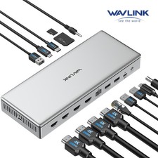 DisplayLink Docking Station HDMI 4K Multi-Monitor Hub for 2/3/4 Displays Laptop picture
