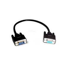 1ft Extension Monitor Cable VGA HD15 Male to Female - Black picture