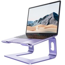 Nulaxy Full Aluminum Laptop Stand, Stable Support to 22 lbs, Purple E-Purple picture