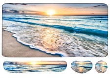 4in1 Large Gaming Mouse Pad Keyboard Wrist Rest Support Set Desk Beach picture