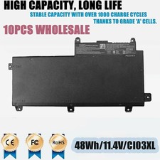 Lot 10 X CI03XL BATTERY FOR HP ProBook 640 645 650 655 HSTNN-UB6Q 801554-001 US picture