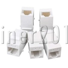 5x Cat6 Inline RJ45 Keystone Wall Coupler Jack Adapter for CAT5e Ethernet Cables picture