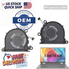 OEM Laptop CPU GPU Inter Cooling Fan for HP Spectre X360 13-AW TPN-Q225 US picture