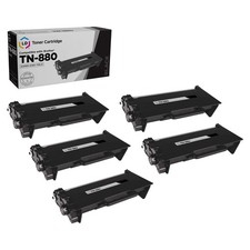 LD Compatible TN880 Black Toner Super HY Set of 5 for Brother DCP-L6600 HL-L6200 picture