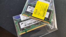 2x Micron 128MB DDR 266MHz CL2.5 PC2100S-2533-0-C1 SODIMM RAM picture