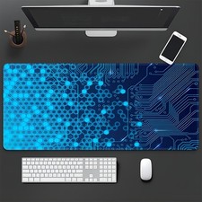 1pc Multi-Size Technology Sense Diamond Blue Line Mouse Pad Gaming Large Mouse picture