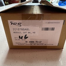 ICC IC1078GABL Module Cat6A pack of 46 Blue New Sealed Open Box picture