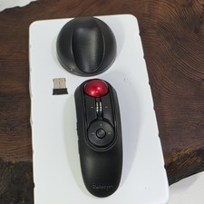 ELECOM Relacon M-RT1DRBK Wireless Handheld Trackball Mouse USB Receiver Tested picture