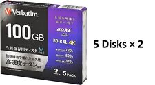 Lot of 2 Verbatim M-DISC BD-R XL  5 Disc 100GB Single Side 3 Layer 2-4x ​​ picture
