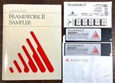 Vintage Ashton-Tate Framework II 2-Disk Sampler Software 5.25