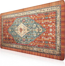 iCasso Large Desk Mat Rug Brown Non Slip Extended Mouse Pad Gaming Keyboard picture