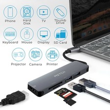 6 in 1 USB Hub with 3.0 USB Ports, 4K HDMI, SD/Micro SD Card Reader, USB C Port  picture