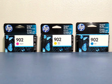 3PK Genuine HP 902 Ink Cyan Magenta Yellow NEW SEALED Warranty 2025 OEM picture