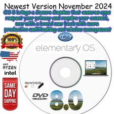 Elementary OS 8 DVD Live/Installer - Latest Version (November 2024)Fast Shipping picture