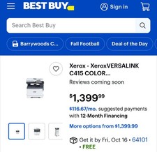 Xerox VersaLink C415 Color Multifunction Printer - C415/DN picture