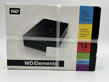 WD Elements 1.5TB External Hard Drive USB 2.0 WDBAAU0015HBK NEW SEALED picture