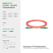 Fiber Optic Cable FTTH Adhesive Cable LC/APC SC/APC Transparent Fiber Optic Conbic® picture
