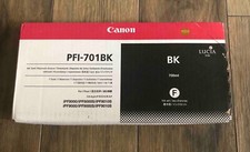 NEW GENUINE CANON PFI-701BK INK CARTRIDGE 700ML PFI-701 BLACK picture