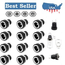 Durable 5.5mm x 2.1mm DC Power Jack with 12 Pack of Female Panel Mount Sockets picture