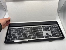 Macally Ultra-Slim Full-Size USB Wired Keyboard Space Grey / Black For Mac NEW picture