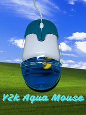 Y2K Aqua Style Wired (USB) Cute Computer Mouse, With Duck Floater NEW picture